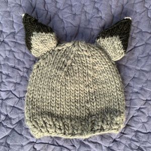 Wolf knit newborn hat by The Blueberry Hill
